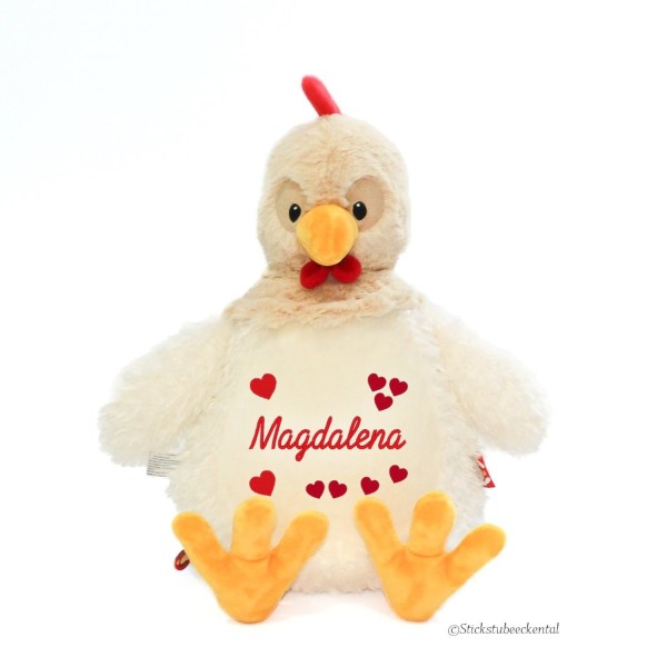 Huhn mit Namen besticken lassen
